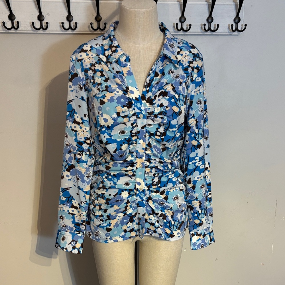 Rails Blue Floral Button Down Shirt